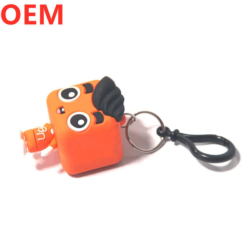 بسته بندی 3d پلاستیک خلاق کارتونی کلید حلقه کلید زنجیر OEM کارخانه عمده فروش کارتونی پلاستیکی کلید زنجیر