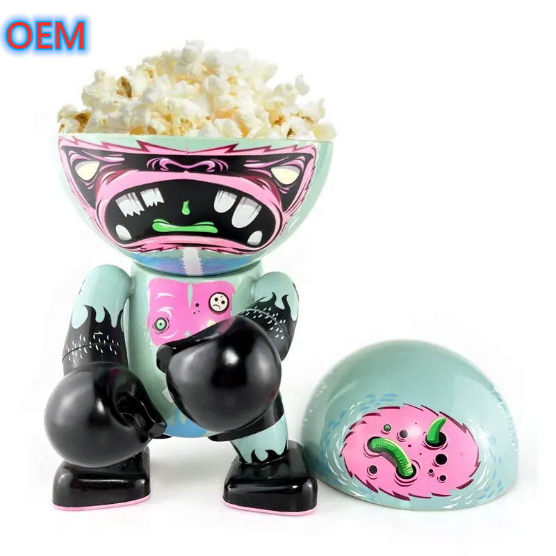 کارتون Popcorn Bucket سفارشی سازی، طراحی OEM با کیفیت بالا Popcorn Bucket پلاستیکی