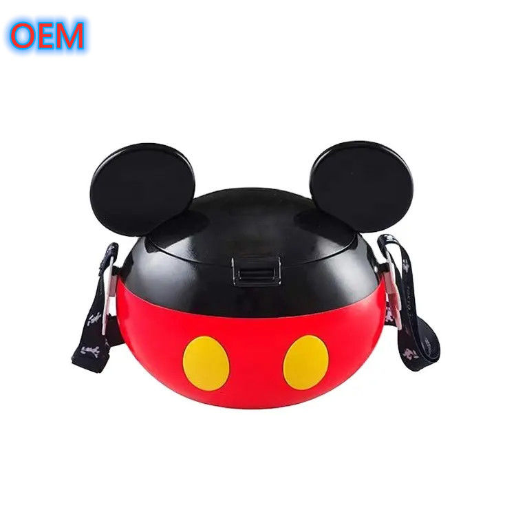 3d کارتونی سطل پاپ کورن قابل استفاده مجدد سفارشی سازی طرح OEM ظرف پلاستیکی سطل پاپ کورن