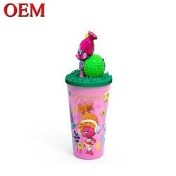 OEM 3D مجموعه طراح اسباب بازی سفارشی خود را فنجان پلاستیکی 3D کارتونی نوشیدنی فنجان