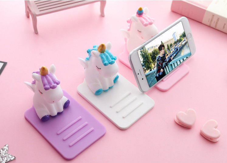 کارتونی سیلیکون تنبل نگهدارنده تلفن همراه تک شاخه ماشین دسکتاپ چند وظیفوی تنظیم پذیر براکت ضد لغز