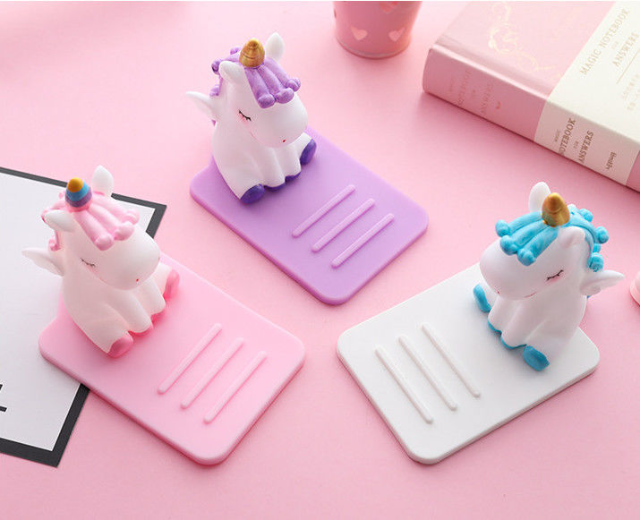 کارتونی سیلیکون تنبل نگهدارنده تلفن همراه تک شاخه ماشین دسکتاپ چند وظیفوی تنظیم پذیر براکت ضد لغز