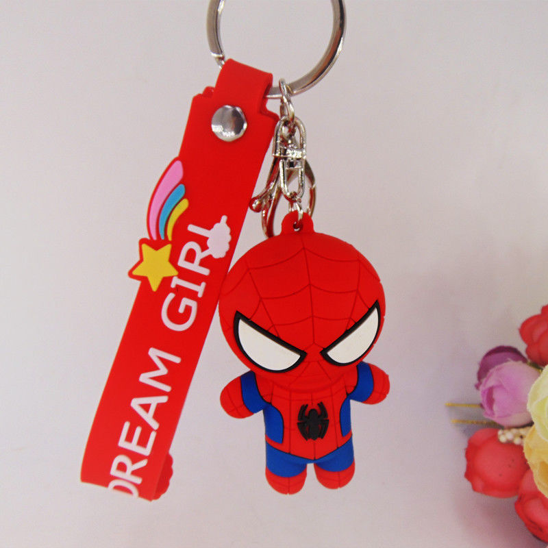 اسباب بازي هاي سفارشي ساخته شده 3D کارتون انيمه کاپيتان آمريکا رباطي Keychain سفارشي PVC Keychain