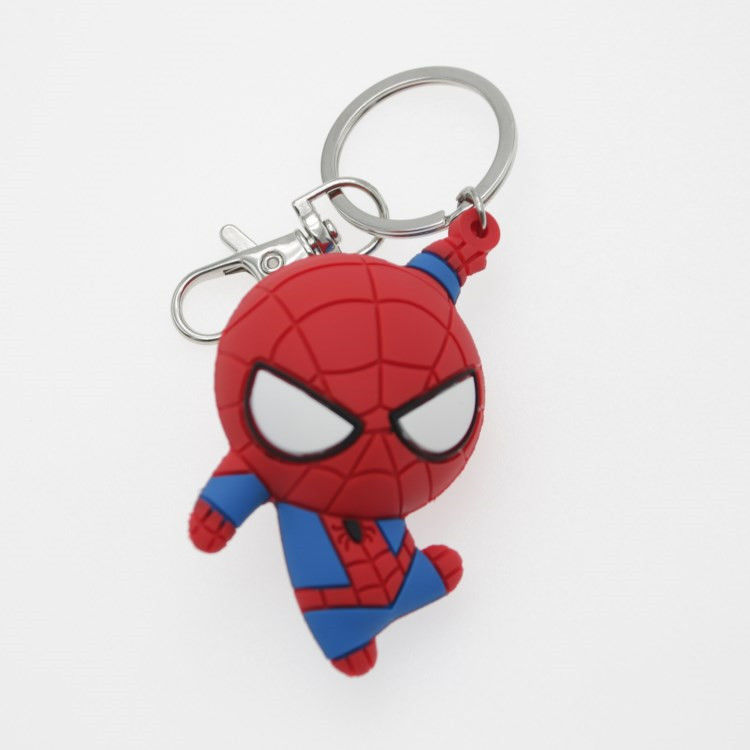 اسباب بازي هاي سفارشي ساخته شده 3D کارتون انيمه کاپيتان آمريکا رباطي Keychain سفارشي PVC Keychain
