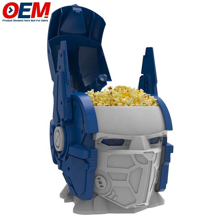 سطل پاپ کورن پلاستیکی سفارشی سطل ظرف پاپ کورن فنجان 3D طراحی انیمیشن تصویری