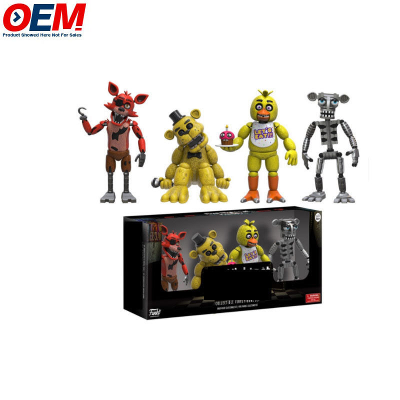OEM سفارشی شده فروش گرم ورود جدید پنج شب در فریدی Action Figures 4pcs/pack مدل اسباب بازی FNAF مدل PVC Action Figure