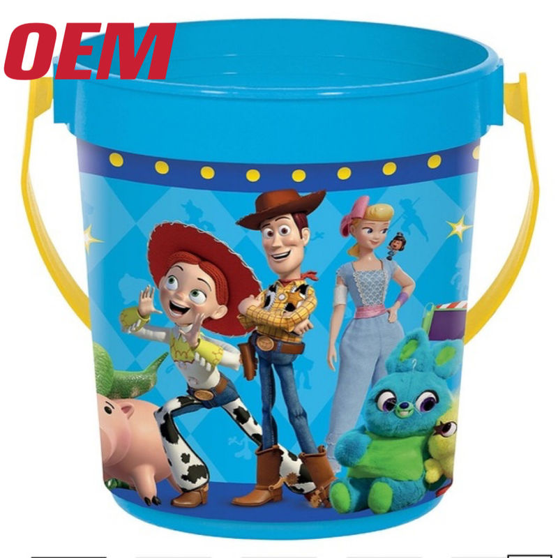 سطل پاپ کورن کسري آبنبات پاپ کورن اسباب بازي دوست داشتني سطل پلاستيکي پاپ کورن