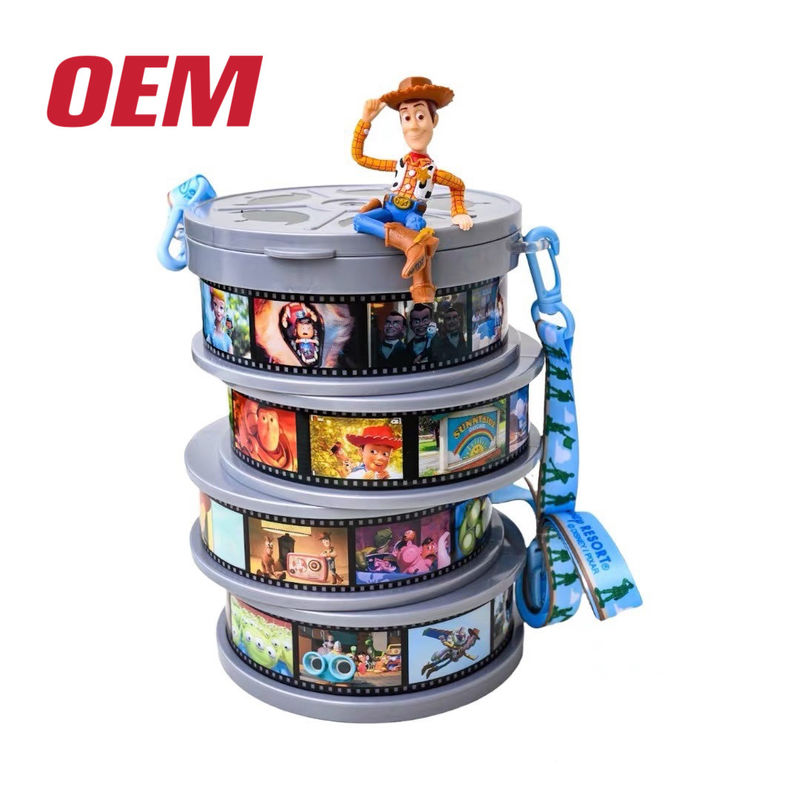 سطل پاپ کورن کسري آبنبات پاپ کورن اسباب بازي دوست داشتني سطل پلاستيکي پاپ کورن