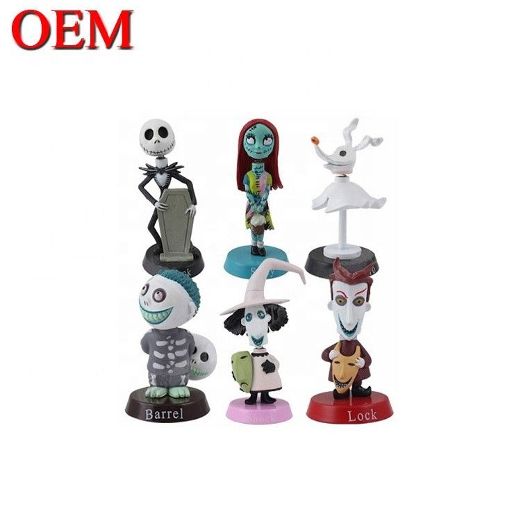 کلوچه های کریسمس سفارشی مجموعه اسباب بازی OEM جشن تولد کیک مجسمه های Bobble سر اسباب بازی عروسک مجموعه
