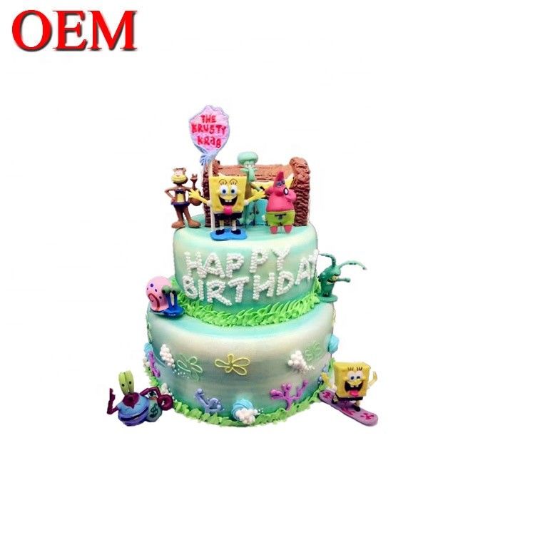 کلوچه های کریسمس سفارشی مجموعه اسباب بازی OEM جشن تولد کیک مجسمه های Bobble سر اسباب بازی عروسک مجموعه