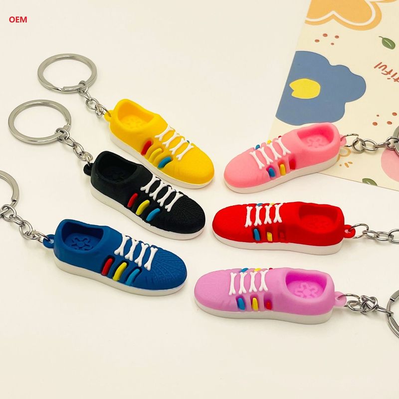 3D مینی کفش Keychain شخصیت Keychain با فلزی حلقه کلید Key Ring سفارشی Plasitc شکل Keychain