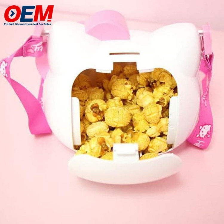 OEM طراحی پلاستیک ABS کارتونی پاپ کورن سطل / تک شاخه Kawaii پاپ کورن سطل