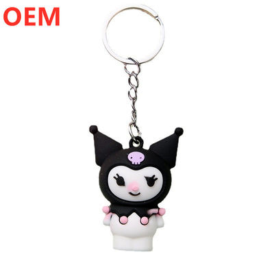 3d Keychain کارتونی سفارشی سفارشی سازی OEM طراحی PVC Keychain پلاستیکی