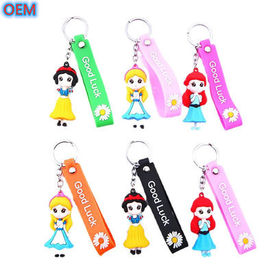 OEM سفارشی 3d خلاق پلاستیکی جذاب کارتونی Keychain نرم PVC Keychain پلاستیکی