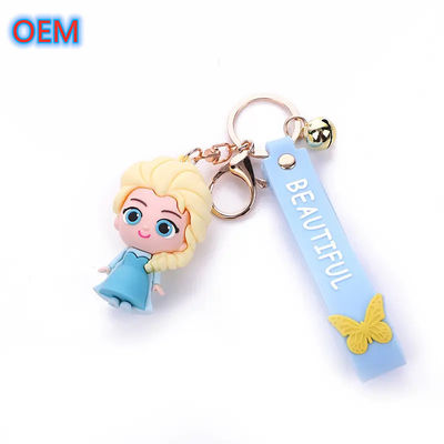 Keychain کارتونی سفارشی برای بچه ها OEM طراحی 3d PVC Keychain پلاستیکی
