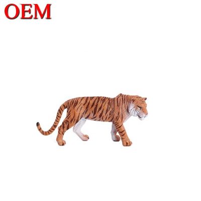 اسباب بازی های آموزشی سفارشی OEM رزین PVC اسباب بازی های شکل حیوانات Tiger oem pvc toy