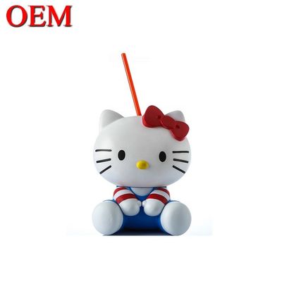 تولید شخصیت کارتون سفارشی 3D گربه پی پی کوک کالا OEM شکل پلاستیکی / وینیل