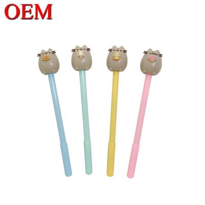 برچسب های شخصی شده ABS Cute Cat Toy Pen Topper OEM 3D