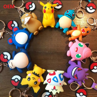3D Keychain شخصیت با فلزی حلقه کلید سفارشی Keychain شکل پلاستیکی